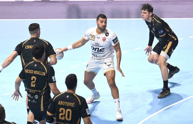 PARTIZAN vs VESZPREM ELDERAA Yehia Mohammed Yehia, handball player of Veszprem, during the EHF Champions League against Partizan Belgrade, at Aleksandar Nikolic Hall. Belgrade, 07.10.2026. photo: Nebojsa Parausic MN Press HANDBALL, EHF CHAMPIONS LEAGUE, VESZPREM, PARTIZAN Belgrade Aleksandar Nikolic Hall Serbia Copyright: xNebojsaxParausicx xMNxPressx