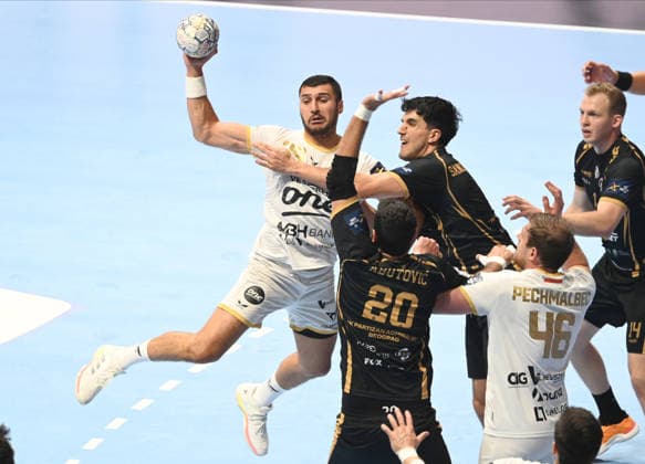 PARTIZAN vs VESZPREM ELDERAA Yehia Mohammed Yehia, handball player of Veszprem, during the EHF Champions League against Partizan Belgrade, at Aleksandar Nikolic Hall. Belgrade, 07.10.2026. photo: Nebojsa Parausic MN Press HANDBALL, EHF CHAMPIONS LEAGUE, VESZPREM, PARTIZAN Belgrade Aleksandar Nikolic Hall Serbia Copyright: xNebojsaxParausicx xMNxPressx