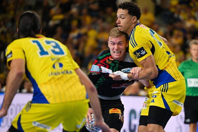 KIELCE 07.10.2026 MECZ 3. KOLEJKA RUNDA WSTEPNA LIGA MISTRZOW PILKA RECZNA MEZCZYZN SEZON 2026 2027 MENS HALDBALL PRELIMINARY ROUND EHF CHAMPIONS LEAGUE SEASON 2026 2027 MATCH: INDUSTRIA KIELCE - SC MAGDEBURG GISLI HORGEIR KRISTJANSSON THEO MONAR FOT. MICHAL TRZPIS 400MM.PL NEWSPIX.PL --- newspix.pl 