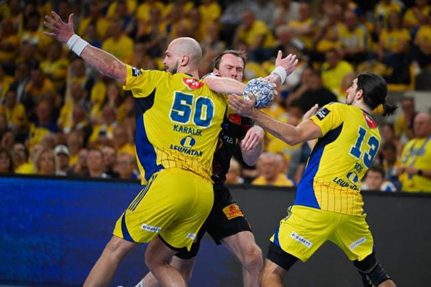 KIELCE 07.10.2026 MECZ 3. KOLEJKA RUNDA WSTEPNA LIGA MISTRZOW PILKA RECZNA MEZCZYZN SEZON 2026 2027 MENS HALDBALL PRELIMINARY ROUND EHF CHAMPIONS LEAGUE SEASON 2026 2027 MATCH: INDUSTRIA KIELCE - SC MAGDEBURG ARTSEM KARALEK FELIX CLAAR FOT. MICHAL TRZPIS 400MM.PL NEWSPIX.PL --- newspix.pl 