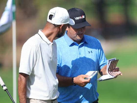 ESP: Mutua Madrid Open de Tenis Patrick Reed with Ashley Cole, former Chelsea FC player during his participation in the Spanish Open Pro-Am, held at the Villa de Madrid Country Club on October 7, 2026 in Madrid, Spain Madrid Spain Copyright: xALBERTOxSIMONx AgenciaxLOFx