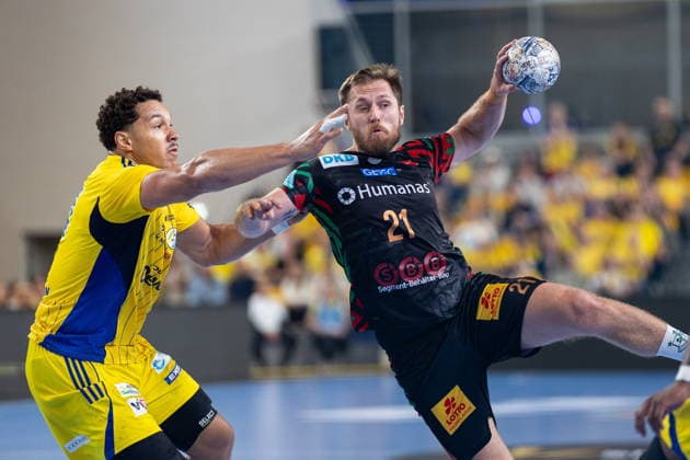 KIELCE, POLAND - OCTOBER 7: Albin Lagergren during the EHF Champions League Group F match between Industria Kielce nad SC Magdeburg at Hala Legionow on October 2, 2026 in Kielce, Poland --- Pilka reczna. EHF Liga Mistrzow. Industria Kielce - SC Magdeburg. (Photo by Igor Jakubowski Arena Akcji) NEWSPIX.PL --- newspix.pl 