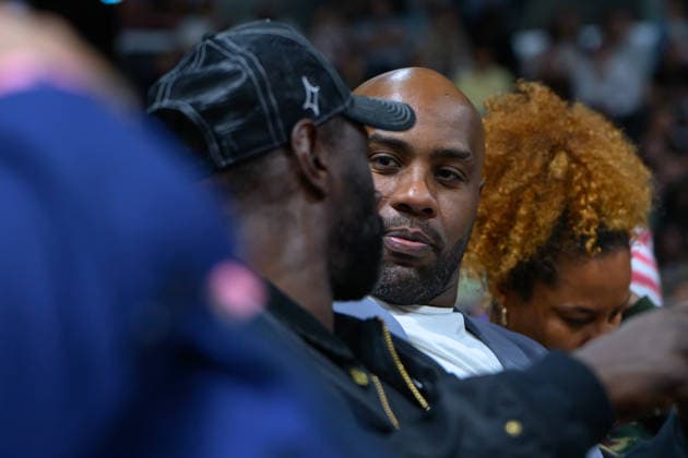 EuroLeague 2026, Paris Basketball vs LDLC ASVEL Villeurbanne, Basketball Teddy Riner attends the EuroLeague 2026 match between Paris Basketball and LDLC ASVEL Villeurbanne at Adidas Arena on October 07, 2026 in Paris, France. Paris Adidas Arena France