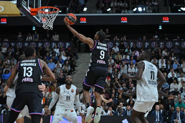 EuroLeague 2026, Paris Basketball vs LDLC ASVEL Villeurbanne, Basketball Tyson Etienne of Paris Basket during the EuroLeague 2026 match between Paris Basketball and LDLC ASVEL Villeurbanne at Adidas Arena on October 07, 2026 in Paris, France. Paris Adidas Arena France