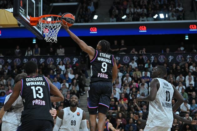 EuroLeague 2026, Paris Basketball vs LDLC ASVEL Villeurbanne, Basketball Tyson Etienne of Paris Basket during the EuroLeague 2026 match between Paris Basketball and LDLC ASVEL Villeurbanne at Adidas Arena on October 07, 2026 in Paris, France. Paris Adidas Arena France