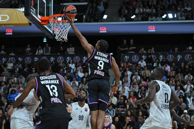 EuroLeague 2026, Paris Basketball vs LDLC ASVEL Villeurbanne, Basketball Tyson Etienne of Paris Basket during the EuroLeague 2026 match between Paris Basketball and LDLC ASVEL Villeurbanne at Adidas Arena on October 07, 2026 in Paris, France. Paris Adidas Arena France