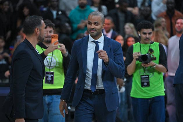 EuroLeague 2026, Paris Basketball vs LDLC ASVEL Villeurbanne, Basketball ASVEL Head Coach TONY PARKER during the EuroLeague 2026 match between Paris Basketball and LDLC ASVEL Villeurbanne at Adidas Arena on October 07, 2026 in Paris, France. Paris Adidas Arena France