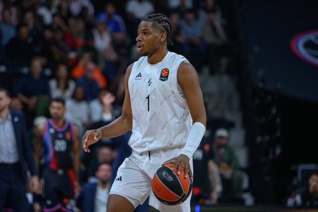 EuroLeague 2026, Paris Basketball vs LDLC ASVEL Villeurbanne, Basketball MARC OWEN FODZO DADA of ASVEL during the EuroLeague 2026 match between Paris Basketball and LDLC ASVEL Villeurbanne at Adidas Arena on October 07, 2026 in Paris, France. Paris Adidas Arena France