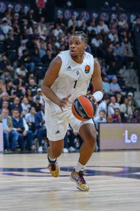 EuroLeague 2026, Paris Basketball vs LDLC ASVEL Villeurbanne, Basketball MARC OWEN FODZO DADA of ASVEL during the EuroLeague 2026 match between Paris Basketball and LDLC ASVEL Villeurbanne at Adidas Arena on October 07, 2026 in Paris, France. Paris Adidas Arena France