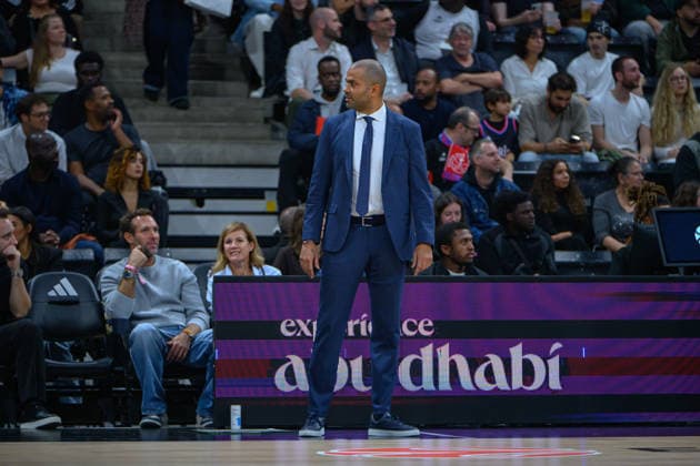 EuroLeague 2026, Paris Basketball vs LDLC ASVEL Villeurbanne, Basketball ASVEL Head Coach TONY PARKER during the EuroLeague 2026 match between Paris Basketball and LDLC ASVEL Villeurbanne at Adidas Arena on October 07, 2026 in Paris, France. Paris Adidas Arena France