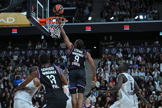 EuroLeague 2026, Paris Basketball vs LDLC ASVEL Villeurbanne, Basketball Tyson Etienne of Paris Basket during the EuroLeague 2026 match between Paris Basketball and LDLC ASVEL Villeurbanne at Adidas Arena on October 07, 2026 in Paris, France. Paris Adidas Arena France