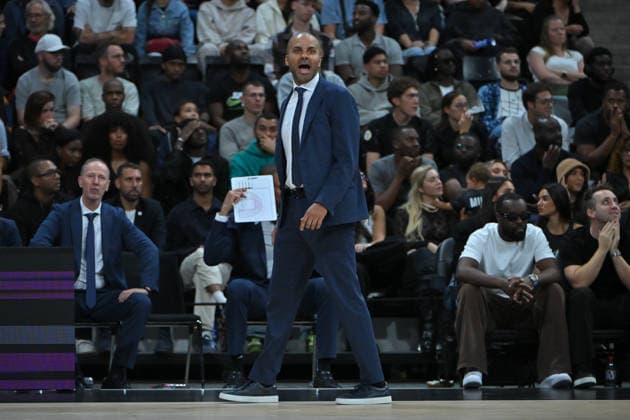 EuroLeague 2026, Paris Basketball vs LDLC ASVEL Villeurbanne, Basketball ASVEL Head Coach TONY PARKER during the EuroLeague 2026 match between Paris Basketball and LDLC ASVEL Villeurbanne at Adidas Arena on October 07, 2026 in Paris, France. Paris Adidas Arena France
