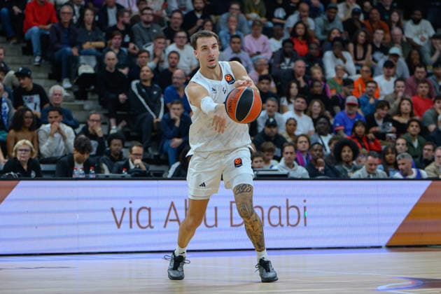 EuroLeague 2026, Paris Basketball vs LDLC ASVEL Villeurbanne, Basketball HUGO BESSON of ASVEL during the EuroLeague 2026 match between Paris Basketball and LDLC ASVEL Villeurbanne at Adidas Arena on October 07, 2026 in Paris, France. Paris Adidas Arena France