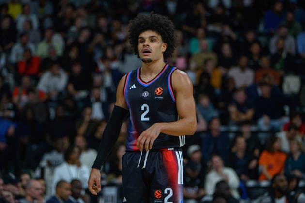 EuroLeague 2026, Paris Basketball vs LDLC ASVEL Villeurbanne, Basketball Nadir Hifi of Paris Basket looks on during the EuroLeague 2026 match between Paris Basketball and LDLC ASVEL Villeurbanne at Adidas Arena on October 07, 2026 in Paris, France. Paris Adidas Arena France