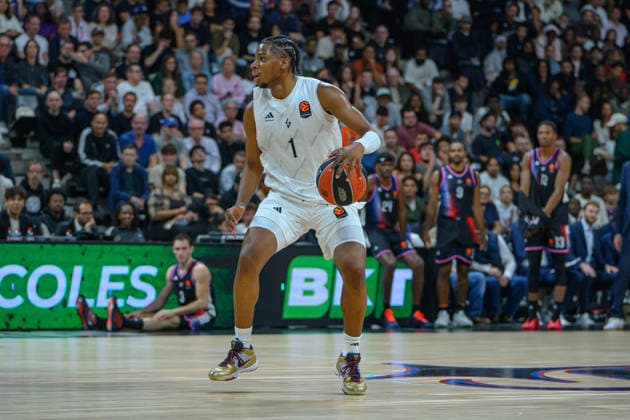 EuroLeague 2026, Paris Basketball vs LDLC ASVEL Villeurbanne, Basketball MARC OWEN FODZO DADA of ASVEL during the EuroLeague 2026 match between Paris Basketball and LDLC ASVEL Villeurbanne at Adidas Arena on October 07, 2026 in Paris, France. Paris Adidas Arena France