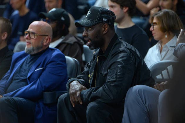 EuroLeague 2026, Paris Basketball vs LDLC ASVEL Villeurbanne, Basketball Omar Sy attends the EuroLeague 2026 match between Paris Basketball and LDLC ASVEL Villeurbanne at Adidas Arena on October 07, 2026 in Paris, France. Paris Adidas Arena France