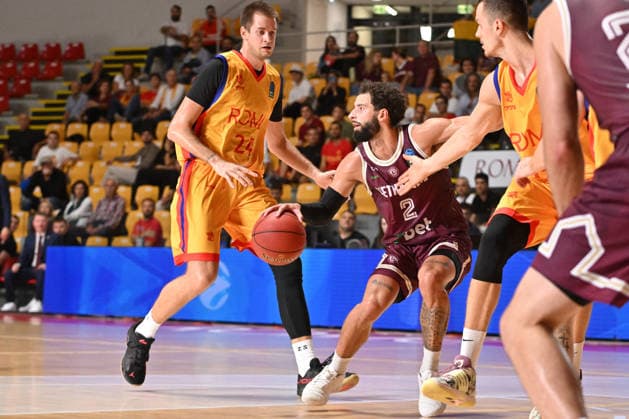 BASKETBALL - EuroCup - Roma Basketball vs. Lietkabelis Panevezys Photo by IPA ABACAPRESS.COM89413364 - Alexander Schumacher of Lietkabelis Panevezys handles the ball during the BKT EuroCup Round 2 match between BC Roma and Lietkabelis at the Palazzetto dello on the 7th, 2026, in Rome, Italy. Rome Italy  Copyright: xIPAxSport ABACAx
