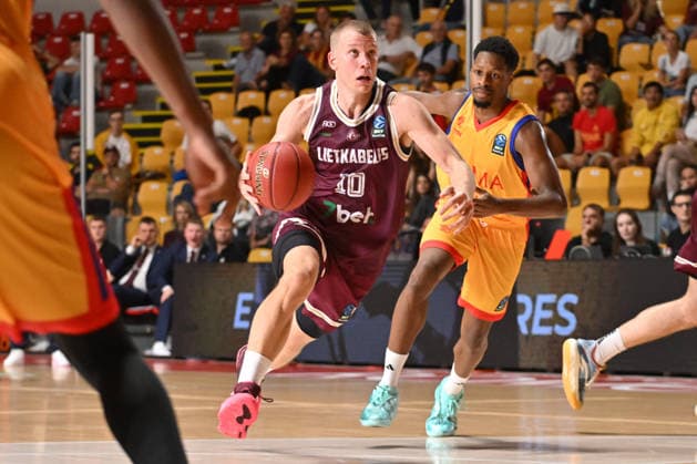 IPA89413716 - Ognjen Jaramaz of Lietkabelis Panevezys during the BKT EuroCup Round 2 game between BC Roma and Lietkabelis at the Palazzetto dello on July 7, 2026, in Rome, Italy.  Copyright: xRobertoxBettacchi IPAxSportx xx IPA89413716