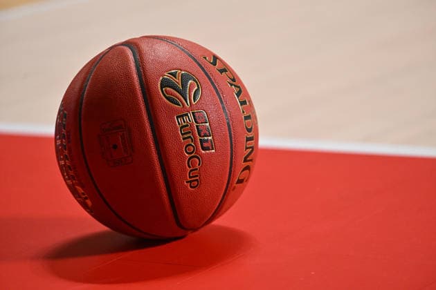 IPA89413813 - The ball from the BKT EuroCup Round 2 game between BC Roma and Lietkebalis at the Palazzetto dello on the 7th of 2026 in Rome, Italy.  Copyright: xRobertoxBettacchi IPAxSportx xx IPA89413813