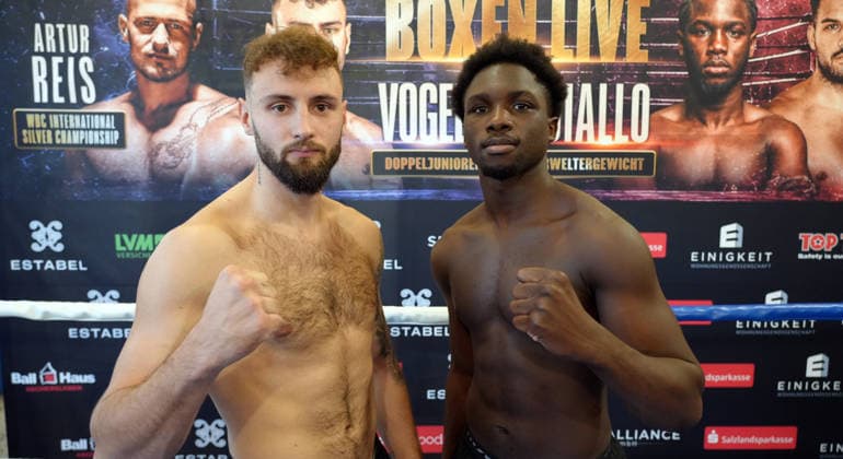 7.10.2026: Aschersleben: EDEKA-Center: Seegraben 5: Boxen: Julian Vogel (SES) + Bakari Diallo (Frankreich)