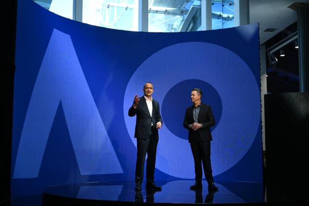 TENNIS AUSTRALIAN OPEN LAUNCH, Tennis Australia CEO Andrew Abdo (left) and odd Woodbridge speak during the launch of the 2027 Australian Open tennis tournament, in Melbourne, Thursday, October 8, 2026. ( NO ARCHIVING MELBOURNE VICTORIA Australia  Copyright: xJOELxCARRETTx 20261008145408498378