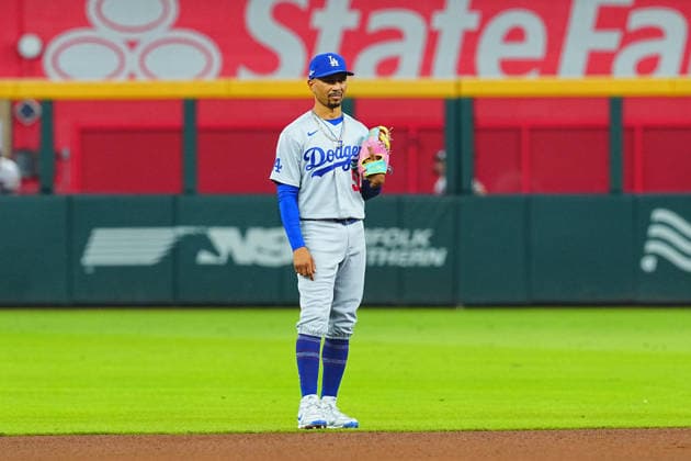 Markus Lynn Mookie Betts(Dodgers) Starting lineup Markus Lynn Mookie Betts Oct.7,2026 - Baseball : MLB, Baseball Herren, USA National League Division Series Atlanta Braves vs. Los Angeles Dodgers Venue: Truist Park (Cumberland, Georgia, USA)  aflo_354249841 YujixArakawax