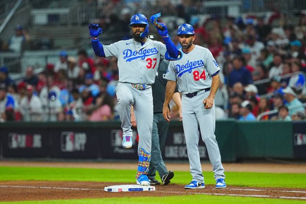Teoscar Hernndez(Dodgers) Starting lineup Teoscar Hernndez Oct.7,2026 - Baseball : MLB, Baseball Herren, USA National League Division Series Atlanta Braves vs. Los Angeles Dodgers Venue: Truist Park (Cumberland, Georgia, USA)  aflo_354249849 YujixArakawax