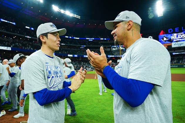 Roki Sasaki,(Dodgers) Substitute pitcher Roki Sasaki Oct.7,2026 - Baseball : MLB, Baseball Herren, USA National League Division Series Atlanta Braves vs. Los Angeles Dodgers Venue: Truist Park (Cumberland, Georgia, USA)  aflo_354249865 YujixArakawax
