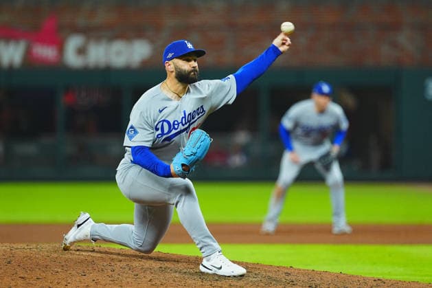 Tanner Scott,(Dodgers) Relief pitcher Tanner Alexander Scott, Oct.7,2026 - Baseball : MLB, Baseball Herren, USA National League Division Series Atlanta Braves vs. Los Angeles Dodgers Venue: Truist Park (Cumberland, Georgia, USA)  aflo_354249868 YujixArakawax