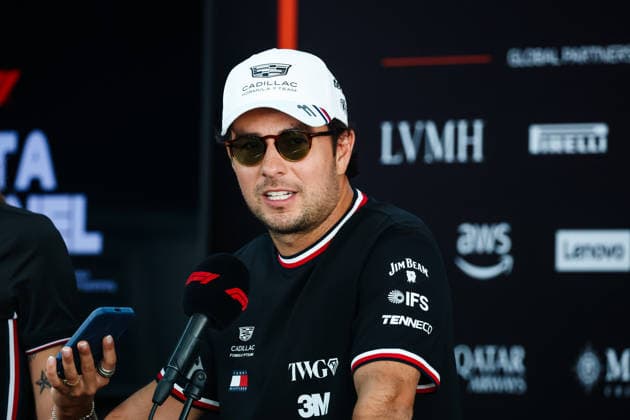 F1 - SINGAPORE GRAND PRIX 2026 PEREZ Sergio (mex), Cadillac F1 Team MAC-26, portrait during the 2026 Formula 1 Singapore Grand Prix, 17th round of the 2026 Formula One World Championship, WM, Weltmeisterschaft from October 9 to 11, 2026 on the Marina Bay Street Circuit, in Singapore, Singapore - SingaporeSingapore  Copyright: xFLORENTxGOODENx
