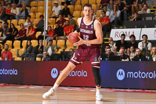 BASKETBALL - EuroCup - Roma Basketball vs. Lietkabelis Panevezys Photo by IPA ABACAPRESS.COM89424983 - Gabrielius Maldunas of Lietkabelis Panevezys during the BKT EuroCup Round 2 game between BC Roma and Lietkabelis at the Palazzetto dello on the 7th, 2026, in Rome, Italy. Rome Italy  Copyright: xIPAxSport ABACAx