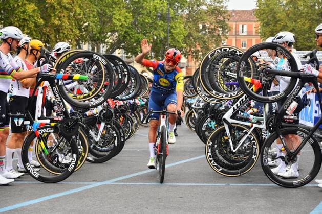 IPA89426341 - Jacopo Mosca (ITA) during his farewell to his final race at Il Gran Piemonte 2026, a Road cycling, Rad, Radsport, Strasse race in Aqui Terme, Italy, on October 8, 2026  Copyright: xDavidexVaninetti IPAxSportx xx IPA89426341