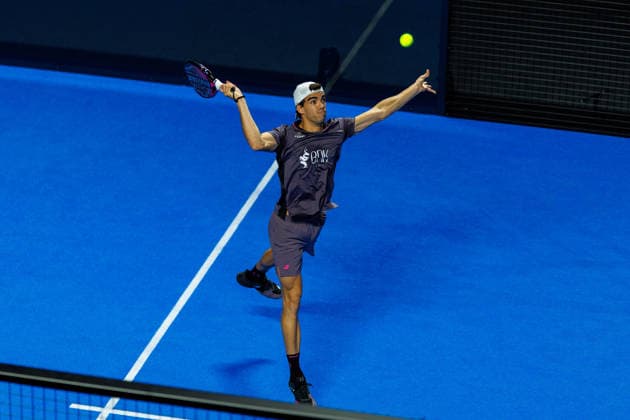 DÜSSELDORF, GERMANY - 8 OCTOBER 2026: Image shows Juan Lebron (ESP) during CUPRA Germany Premier Padel P2 2026 Day 5: Round of 16 at CASTELLO Düsseldorf on 8 10 2026 in Düsseldorf, Germany. Germany Copyright: xFröhlichxPascalx