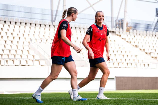 261008 Frida Maanum of the Norwegian women™s national football team during a training session on October 8, 2026 in Bucharest. Photo: Marius Simensen BILDBYRAN Cop 238 bbeng dam fifa women s world cup qualifier football fotball fotboll norge norway practice soccer training trening träning Copyright: MARIUSxSIMENSEN BB261008BB249