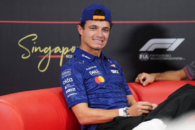 FORMULA 1 SINGAPORE AIRLINES SINGAPORE GRAND PRIX 2026 Lando Norris (GBR) 1 McLaren in a press conference, PK, Pressekonferenz during the Formula 1 Singapore Airlines Singapore Grand Prix 2026, Round 17 of the 2026 Formula 1 World Championship, WM, Weltmeisterschaft from 9th - 11th October 2026 at the Marina Bay Street Circuit, Singapore. Credit: Robbie Hoad Every Second Media Editorial use only. All images are copyright Every Second Media Limited. No images may be reproduced without prior permission. Copyright: xIMAGO EveryxSecondxMediax ESM-2203-0014 RobbiexHoadx xEveryxSecondxMediax