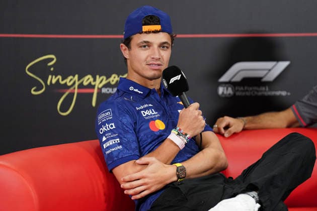 FORMULA 1 SINGAPORE AIRLINES SINGAPORE GRAND PRIX 2026 Lando Norris (GBR) 1 McLaren in a press conference, PK, Pressekonferenz during the Formula 1 Singapore Airlines Singapore Grand Prix 2026, Round 17 of the 2026 Formula 1 World Championship, WM, Weltmeisterschaft from 9th - 11th October 2026 at the Marina Bay Street Circuit, Singapore. Credit: Robbie Hoad Every Second Media Editorial use only. All images are copyright Every Second Media Limited. No images may be reproduced without prior permission. Copyright: xIMAGO EveryxSecondxMediax ESM-2203-0020 RobbiexHoadx xEveryxSecondxMediax