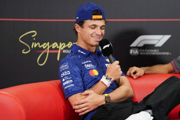 FORMULA 1 SINGAPORE AIRLINES SINGAPORE GRAND PRIX 2026 Lando Norris (GBR) 1 McLaren in a press conference, PK, Pressekonferenz during the Formula 1 Singapore Airlines Singapore Grand Prix 2026, Round 17 of the 2026 Formula 1 World Championship, WM, Weltmeisterschaft from 9th - 11th October 2026 at the Marina Bay Street Circuit, Singapore. Credit: Robbie Hoad Every Second Media Editorial use only. All images are copyright Every Second Media Limited. No images may be reproduced without prior permission. Copyright: xIMAGO EveryxSecondxMediax ESM-2203-0022 RobbiexHoadx xEveryxSecondxMediax