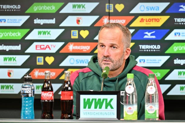 Pressekonferenz FC Augsburg, 08.10.2026 AUGSBURG, GERMANY; 08. OCTOBER: im Bild Manuel BAUM Coach FC Augsburg bei der Pressekonferenz vor der Bundesliga Partie gegen den FC Bayern Copyright: xBEAUTIFULxSPORTS Goldbergx