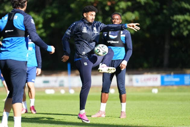 Deutschland: Fussball, Trainingseinheit, 3. Liga, Saison 2026-2027, NVB-Campus B-Platz Hänsch-Arena, SV Meppen, Donnerstag, 08.10.2026, Vormittagstraining: Kasra Ghawilu (SV Meppen, 10) Copyright: xLennxLübbersx