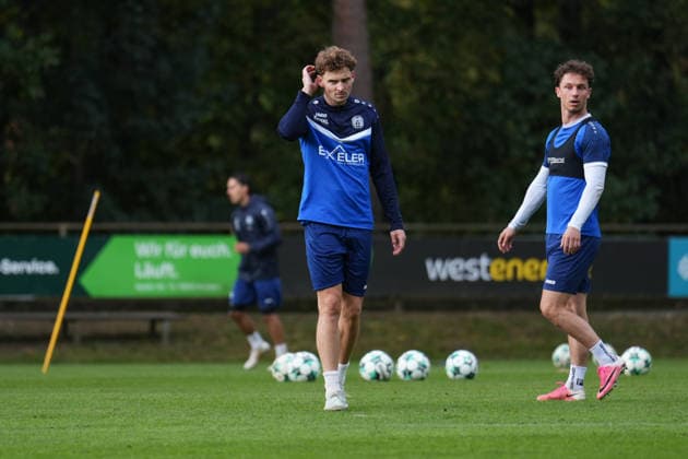 Deutschland: Fussball, Trainingseinheit, 3. Liga, Saison 2026-2027, NVB-Campus B-Platz Hänsch-Arena, SV Meppen, Donnerstag, 08.10.2026, Vormittagstraining: Moritz Heyer (Gastspieler, SV Meppen) Copyright: xLennxLübbersx