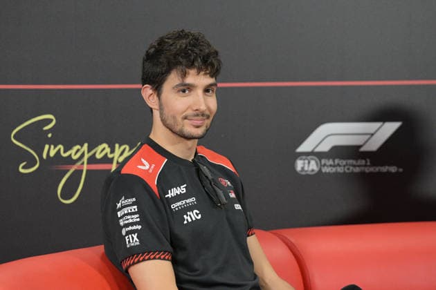 (261008) -- SINGAPORE, Oct. 8, 2026 -- Haas French driver Esteban Ocon attends the pre-race press conference, PK, Pressekonferenz of the Formula 1 Singapore Grand Prix 2026, in Singapore, Oct. 8, 2026. (Photo by Xinhua) (SP)SINGAPORE-F1-SINGAPORE GRAND PRIX-PRE-RACE PRESS ThenxChihxWey 