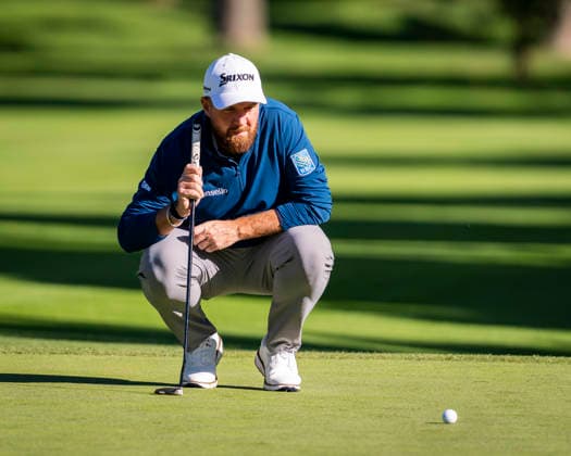 Open de Espa–a presented by Madrid - Day One MADRID, SPAIN - OCTOBER 8: Shane Lowry of Ireland studies the terrain before taking his shot on day one of the Open de Espa–a presented by Madrid at Club de Campo Villa de Madrid on October 8, 2026 in Madrid, Spain. Madrid Club de Campo Villa de Madrid Madrid Spain Copyright: xAlbertoxGardinx AGardin_20261008_Golf_Esp_Mad_0301