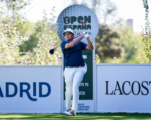 Open de Espa–a presented by Madrid - Day One MADRID, SPAIN - OCTOBER 8: Eugenio Chacarra of Spain plays his tee shot on day one of the Open de Espa–a presented by Madrid at Club de Campo Villa de Madrid on October 8, 2026 in Madrid, Spain. Madrid Club de Campo Villa de Madrid Madrid Spain Copyright: xAlbertoxGardinx AGardin_20261008_Golf_Esp_Mad_0304