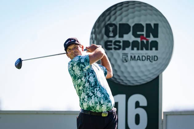 Open de Espa–a presented by Madrid - Day One MADRID, SPAIN - OCTOBER 8: Patrick Reed of United States tees off on day one of the Open de Espa–a presented by Madrid at Club de Campo Villa de Madrid on October 8, 2026 in Madrid, Spain. Madrid Club de Campo Villa de Madrid Madrid Spain Copyright: xAlbertoxGardinx AGardin_20261008_Golf_Esp_Mad_0316
