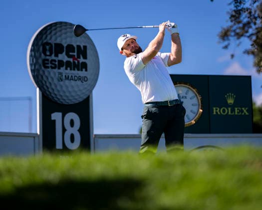 Open de Espa–a presented by Madrid - Day One MADRID, SPAIN - OCTOBER 8: Tyrrell Hatton of England tees off on day one of the Open de Espa–a presented by Madrid at Club de Campo Villa de Madrid on October 8, 2026 in Madrid, Spain. Madrid Club de Campo Villa de Madrid Madrid Spain Copyright: xAlbertoxGardinx AGardin_20261008_Golf_Esp_Mad_0338