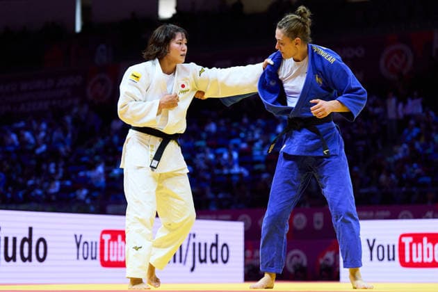 (L-R) Shiho Tanaka (JPN), Scoccimarro Giovanna (GER), OCTOBER 8, 2026 -Judo : World Judo Championships BAKU2026 Women s -70kg3rd Round match at National Gymnastics Arena in Baku, Azerbaijan.  aflo_354298654 KenxAsakurax