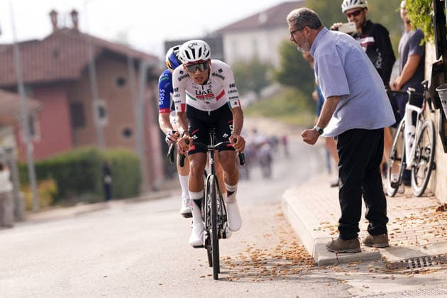 Mexico s Isaac Del Toro Romero of UAE Team Emirates XRG during the 110th edition of the Gran Piemonte 2026 a 185 km one day race from Asti to Bra on October 08, 2026, Italy.  Copyright: xFabioxFerrari LaPressex