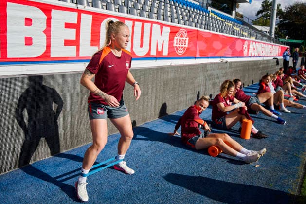 08.10.2026 LEUVEN , PILKA NOZNA KOBIET ( WOMEN S FOOTBALL) TRENING OFICJALNY PRZED POLFINALEM BARAZY MISTRZOSTW SWIATA 2027 TRENING NZ. PAULINA DUDEK FOTO RADOSLAW JOZWIAK CYFRASPORT NEWSPIX.PL --- Newspix.pl RA2_6044