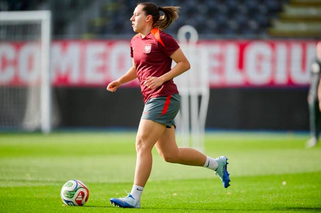 08.10.2026 LEUVEN , PILKA NOZNA KOBIET ( WOMEN S FOOTBALL) TRENING OFICJALNY PRZED POLFINALEM BARAZY MISTRZOSTW SWIATA 2027 TRENING NZ. WIKTORIA ZIENIEWICZ FOTO RADOSLAW JOZWIAK CYFRASPORT NEWSPIX.PL --- Newspix.pl RA2_6407