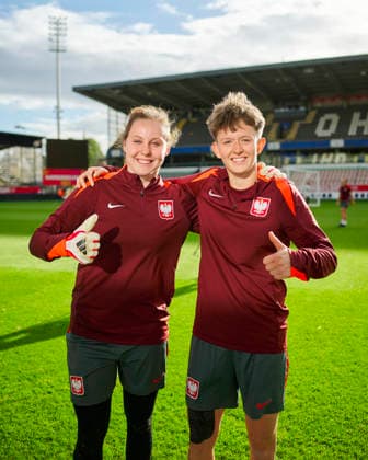 08.10.2026 LEUVEN , PILKA NOZNA KOBIET ( WOMEN S FOOTBALL) TRENING OFICJALNY PRZED POLFINALEM BARAZY MISTRZOSTW SWIATA 2027 TRENING NZ. KINGA SEWERYN, KLAUDIA MACIAZKA FOTO RADOSLAW JOZWIAK CYFRASPORT NEWSPIX.PL --- Newspix.pl  RA3_1992